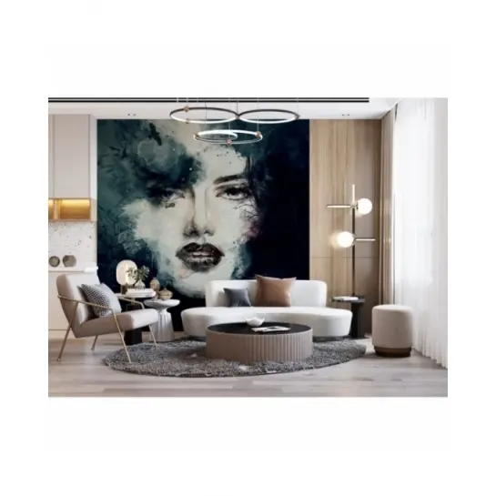 Twarz Dziewczyny Na Ciemnym Tle