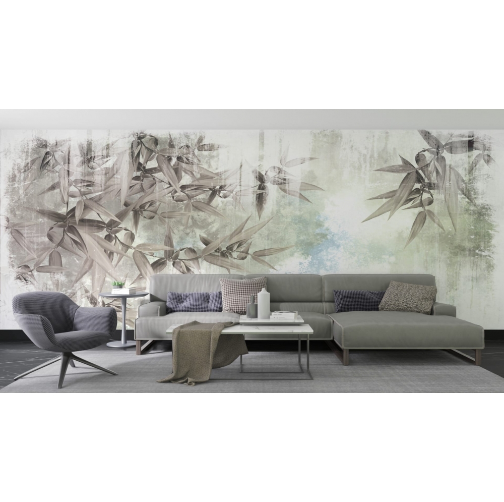 Szary Motyw Roślinny