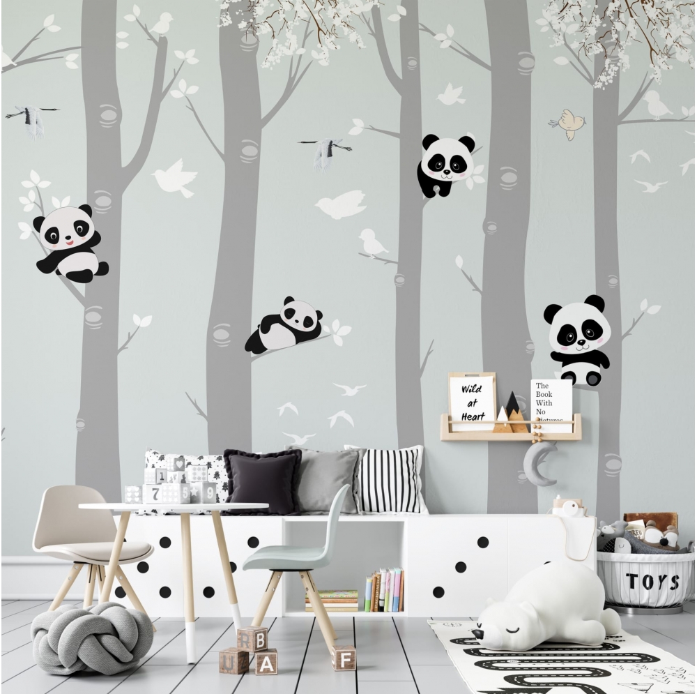 Misie Panda Na Drzewach