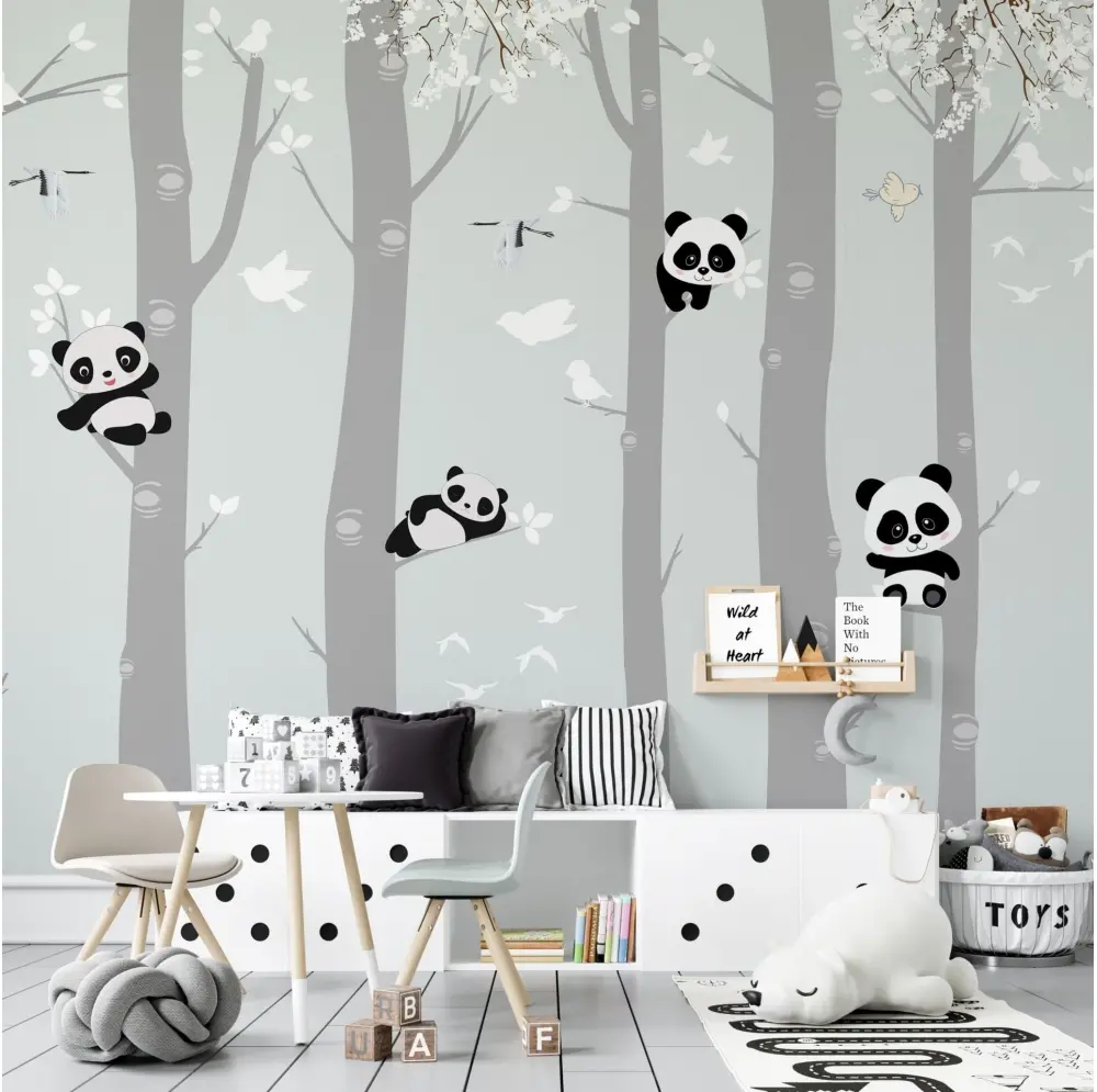 Misie Panda Na Drzewach