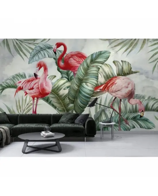 Flamingi w Zieleni