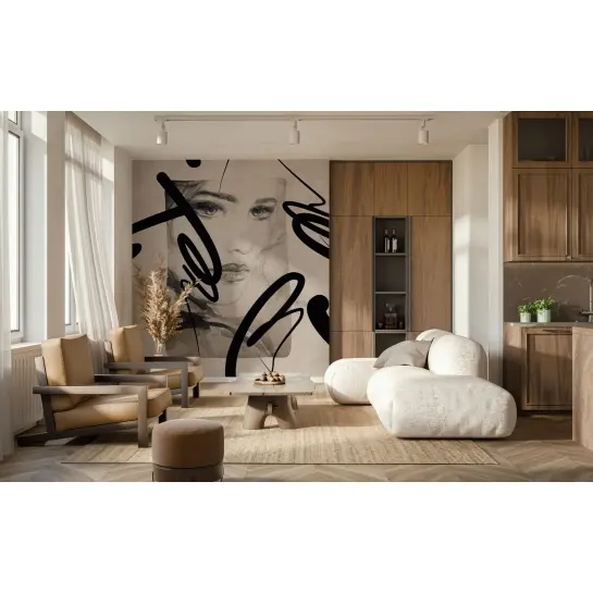 Abstrakcyjny portret w linii